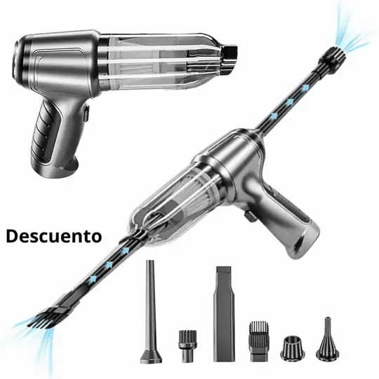 Mini aspirador 5 en 1 | Limpia, sopla e infla™